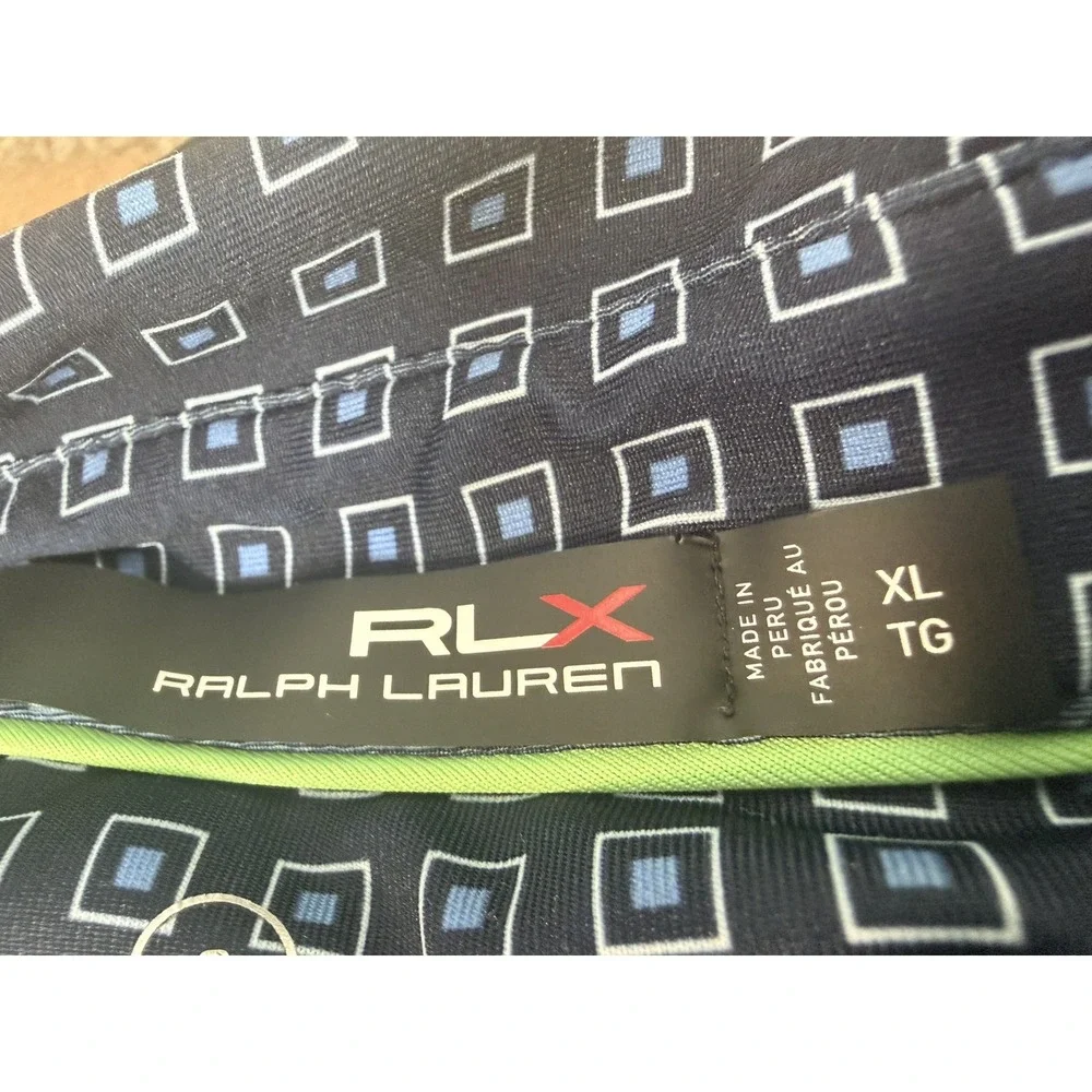 RLX Ralph Lauren Polo Mens XL Compass All Over Print Performance Stretch Golf